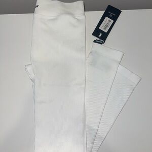 OH POLLY BO+TEE White Ribbed Leggings NWT